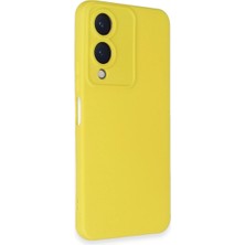 Selfbuysell Vivo Y17S Kılıf Nano Içi Kadife Silikon - Sarı