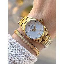 Tom Jones Çelik Kordon Kararma Renk Atma Yapmaz 3 Atm Suya Dayanıklı Kadın Kol Saati BTJ.YN10059.2