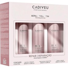 Cadiveu Repair Solutıon Şampuan-Şaç Kremi-Power Protein Ev Bakım Seti 3'lü