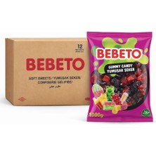 Bebeto Jelibon 12’li Paket Meyve Aromalı 1 kg Böğürtlen