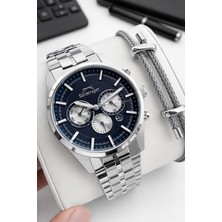 Slazenger Italyan Tasarım Bileklik Hediyeli 2 Yıl Garantili 10 Atm Çelik Erkek Kol Saat ESL.2483.02