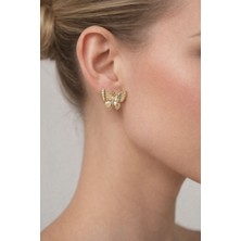 Versein Atelier Kelebekli Zirkon Taşlı Küpe