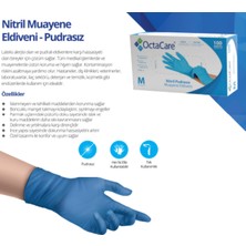 Allians Mavi Nitril Muayene Eldiveni, Pudrasız, Orta Beden, Güvenli ve Konforlu