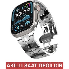 Dexmon Apple Watch 11 10 9 8 7 6 Se Ultra Uyumlu 42 44 45 46 49MM Titanyum Metal Paslanmaz Çelik Kordon Kayış