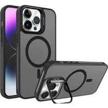Epro iPhone 15 Pro Standlı Kamera Lens Koruma Hediyeli Magsafe Şarj Özellikli Zırhlı Ultra Lüks Kılıf