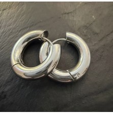 Bimia Silver Kalın Halka Küpe