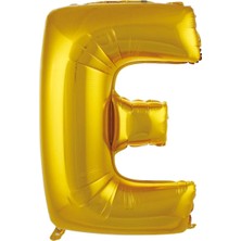 Bal10 Dünyası Büyük Boy Gold Renk 100 cm E Harfi Folyo Balon