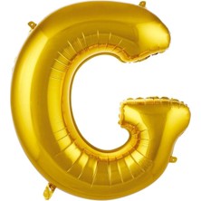 Bal10 Dünyası Büyük Boy Gold Renk 100 cm G Harfi Folyo Balon