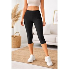 3'lü Paket Modal Kapri Tayt-Içe Giyilen Ince Lastikli-Rahat Kullanım