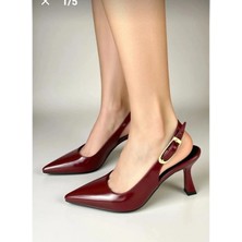 OEY Fashions Hies Bordo Rugan Topuklu Ayakkabı