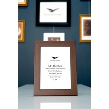 Raven Art Studio Modern A4-21X30CM Kahverengi Resim Fotoğraf Belge Poster Evrak Çerçevesi Korumalı Kırılmaz Pleksi Cam