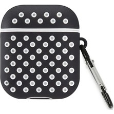  Airpods 3 (3.nesil) Spor Delikli Kılıf - Siyah-Beyaz Nemere