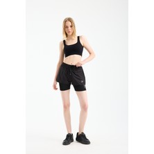 Win Moda Yeni Sezon Kadın Taytlı Sporcu Şortu Çift Katmanlı Koşu Pilates ve Yoga Için  Ideal Xs/2xl Beden Aralığı