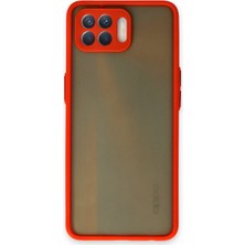 Selfbuysell Oppo Reno 4 Lite Kılıf Montreal Silikon Kapak - Kırmızı