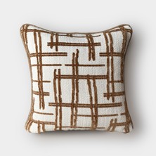 Lidoma Home "grid" Desenli Kırlent Kılıfı - 45X45 - Kiremit
