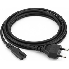 Koodmax Teyp Radyo Fişi Power Kablosu - Işıldak Traş Makinesi Şarj Kablosu 2 Pin - 1.5 Metre