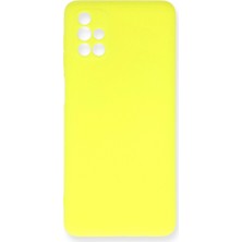 Selfbuysell Samsung Galaxy M51 Kılıf Nano Içi Kadife Silikon - Sarı