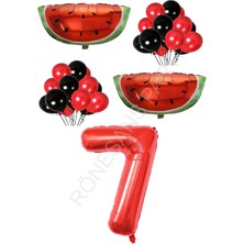 Rönesans Parti Kırmızı Karpuz Temalı Doğum Günü Parti Seti Yaş-7