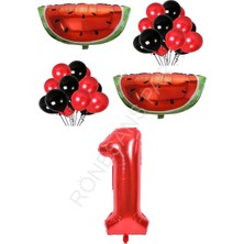 Rönesans Parti Kırmızı Karpuz Temalı Doğum Günü Parti Seti Yaş-1