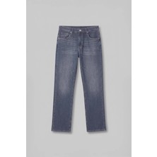 Abluka Online Erkek Regular Fit Yıkamalı Jean Pantolon Mavi