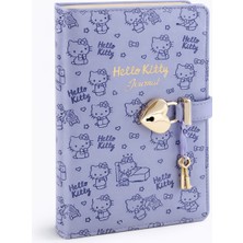 Medy Store Hello Kitty Özel Tasarım - Kutulu - Kilitli Çizgili Defter | A5 | 160 Yaprak | Anahtarlı Günlük