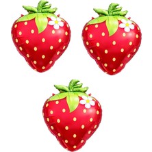 Rönesans Parti Çilek Figürlü Folyo Balon 3 Adet