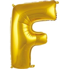 Rönesans Parti Büyük Boy Gold Renk 100 cm F Harfi Folyo Balon
