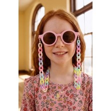 Macerati 0-8 Yaş Cool Çocuk 3 Lü Set Güneş Gözlüğü Gözlük Kabı ve Gözlük Zinciri