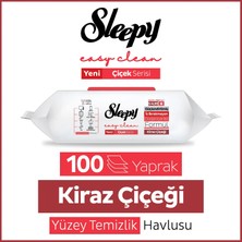 Sleepy Easy Clean Kiraz Çiçeği Yüzey Temizlik Havlusu Mendili 100 Yaprak