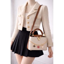 Lux Marka Kadın El ve Omuz Çantası İthal Model Günlük Kullanım Şık Tasarım