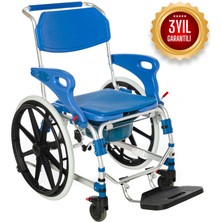 Römer R403 Mavi Büyük Tekerlekli Banyo Tuvalet Sandalyesi