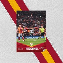 Galatasaray x Juventus - Victor Osimhen Imzalı Statik Poster
