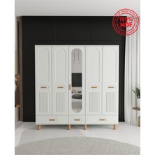 T&B Pera 5 Kapaklı Çekmeceli Gardırop - Tamamı Mdf