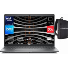 Dell Latitude 5450 Ultra 7 155U N012L545014U-K06 16GB 1tb Intel Graphics Freedos 14" Full Hd Notebook & Karina Çanta