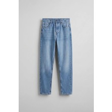 Erkek Boyfriend Fit Jean Pantolon Mavi