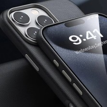  iPhone 16 Pro Max Wonder Deri Magsafe Kapak - Lacivert Nemere
