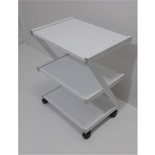 Allians Sağlık ve Bakım Için 3 Katlı Beyaz Taşıma Arabası