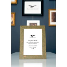 Raven Art Studio Modern A4-21X30CM Haki Resim Fotoğraf Belge Poster Evrak Çerçevesi Korumalı Kırılmaz Pleksi Cam