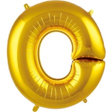 Rönesans Parti Büyük Boy Gold Renk 100 cm O Harfi Folyo Balon