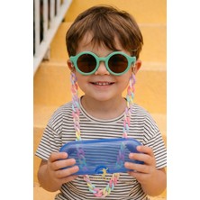 Macerati 0-8 Yaş Cool Çocuk 3 Lü Set Güneş Gözlüğü Gözlük Kabı ve Gözlük Zinciri