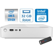 Lenovo Ideacentre Mini 01IRH8 Intel Core I5-13420H 4.6ghz 32GB 4tb SSD Intel® UHD Graphics Gpu WIN11PRO Mini Masaüstübilgisayar 90W2009TTKP15+ZETTAUSBBELLEK