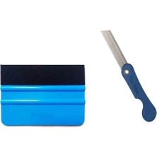 Keçeli Ragle Cam Filmi Uygulama Aparatı + Maket Bıçağı Falçata