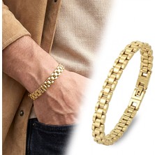 Fm 💎 Premium Altın Renk Çelik Bileklik 31831G1D4M