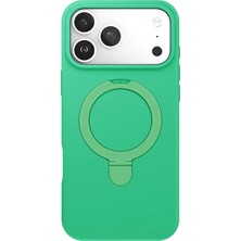  Apple iPhone 17 Pro Regal Magsafe Standlı Kapak - Yeşil Nemere
