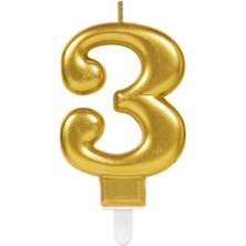 Akinco 3 Rakamı Mum Gold Renk