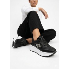 Slipcat Taşlı Işıltılı Trend 5 cm Platform Kadın Sneaker Kalın Taban Spor Ayakkabı