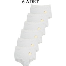 Berrak Yüksek Bel Kadın Külot 6'lı Paket Modal Kumaş 2xl Beyaz Yumuşak Dokulu