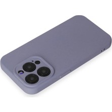  iPhone 15 Pro Kılıf Nano Içi Kadife Silikon - Lila Nemere