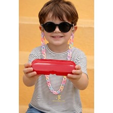 Macerati 0-8 Yaş Cool Çocuk 3 Lü Set Güneş Gözlüğü Gözlük Kabı ve Gözlük Zinciri