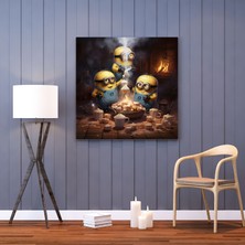 Popcas Minyonlar Kanvas Tablo - Şekerli Pişirme Teması